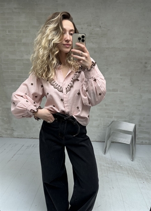 Degas bluse Dusty Rose/Brown Neo Noir 